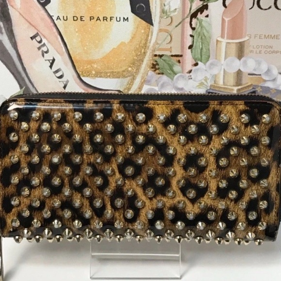 Christian Louboutin Brown Studded Wallet - Picture 2 of 11